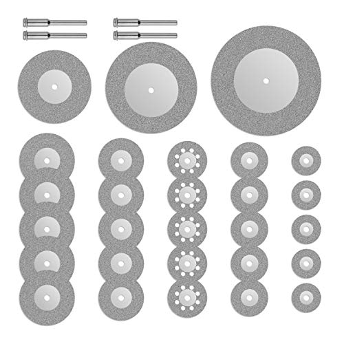 32 Stück Diamant-Trennscheiben, Mini-Kreissägeblatt, 16/20/22/25/30/40/50/60 mm, Dremel-Dreh-Werkzeuge für Edelstein, Glasstein, mit 4 Dornen 32 Stück Diamant-Trennscheiben, Mini-Kreissägeblatt, 16/20/22/25/30/40/50/60 mm, Dremel-Dreh-Werkzeuge für Edelstein, Glasstein, mit 4 Dornen von Gunpla