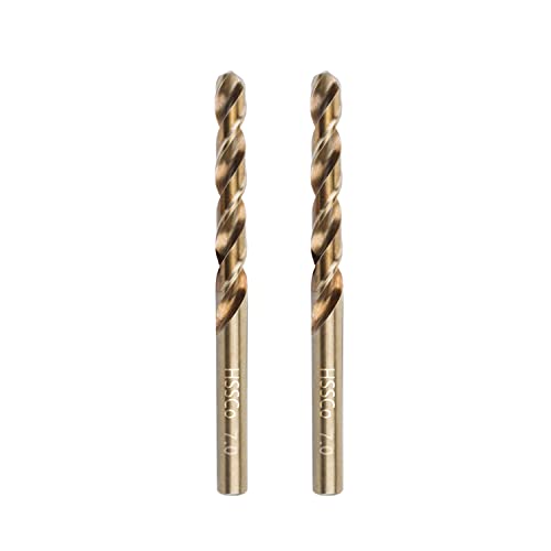 Gunpla Kobaltbohrer-Set 7 mm, 2-teilig, M35 HSS metrischer gerader Schaft, Bohrer-Set für gehärteten Edelstahl, Metall, Aluminium, Fliesen, Holz, Kunststoff und Gusseisen von Gunpla