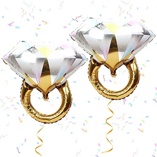Jubiläums-Verlobungs-Party-Dekoration, Diamant-Ring-Luftballons, Verlobungsdekoration, Jahrestag, Brautparty, 2 Vorschläge, romantische Hochzeitsfeier, Braut und Bräutigam, Junggesellinnenabschied Jubiläums-Verlobungs-Party-Dekoration, Diamant-Ring-Luftballons, Verlobungsdekoration, Jahrestag, Brautparty, 2 Vorschläge, romantische Hochzeitsfeier, Braut und Bräutigam, Junggesellinnenabschied von Gunwon