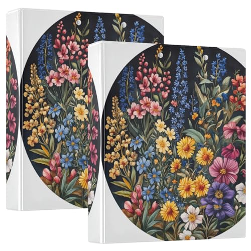 1/2 Zoll Runde Ringordner mit Taschen, 1/2 Set Studenten Ordner Hardcover Blumen Orchidee Callistephus 1/2 Zoll Runde Ringordner mit Taschen, 1/2 Set Studenten Ordner Hardcover Blumen Orchidee Callistephus von GuoChe