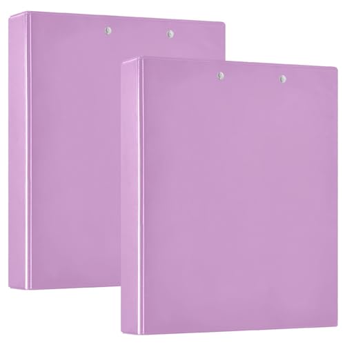 1-1/2 Zoll Drei-Ringordner mit Tascheneinband, 1/2 Pack Studentenordner, Hardcover, Lila von GuoChe