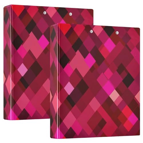 2,5 cm runde Ringordner mit Innentaschen, 1/2 Packung mit 1/2 Schulbedarf, Hardcover, kariert, Dunkelrot 2,5 cm runde Ringordner mit Innentaschen, 1/2 Packung mit 1/2 Schulbedarf, Hardcover, kariert, Dunkelrot von GuoChe