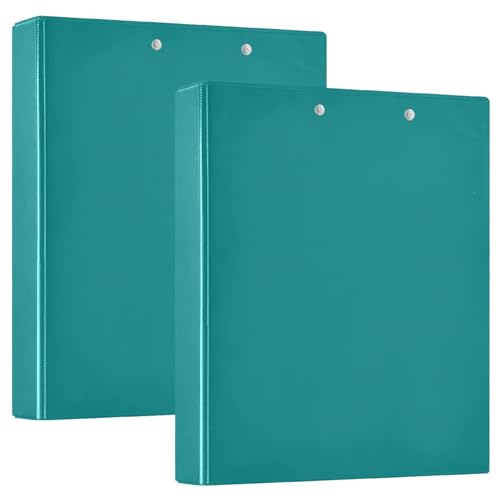 3,5 cm Drei-Ringbuch mit Tascheneinband, Schüler-1/2-College-Ordner, Hardcover, Dunkelcyangrün von GuoChe