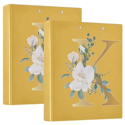 3,8 cm runder Ringordner mit Taschen, 1/2 Packung Ordner, Schulbedarf, Hardcover Ordner K von GuoChe