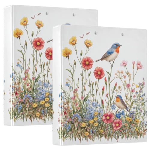 3-Ringe Ordner 1 und 1 1/2 Zoll mit Klemmbrett 1/2 Stück Schulhefter Hardcover Blumen Nelke Osteospermum Vögel Weiß 3-Ringe Ordner 1 und 1 1/2 Zoll mit Klemmbrett 1/2 Stück Schulhefter Hardcover Blumen Nelke Osteospermum Vögel Weiß von GuoChe