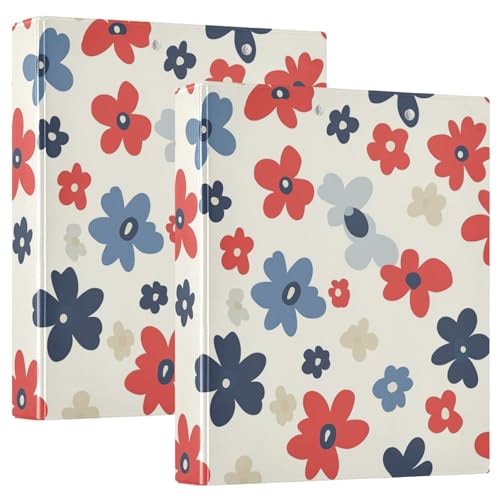 3 Ringordner, 3,8 cm, mit Tasche, 1/2 Stück, Hardcover, Rot, Blau, Blumen, Beige 3 Ringordner, 3,8 cm, mit Tasche, 1/2 Stück, Hardcover, Rot, Blau, Blumen, Beige von GuoChe