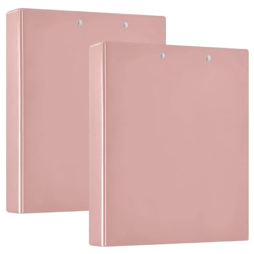 3-Ringordner für 1 und 1/2 Zoll Notizbücher mit Taschen, 1/2 Pack Schulbedarf, 200 Blatt, Roségold, einfarbig, einfarbig von GuoChe