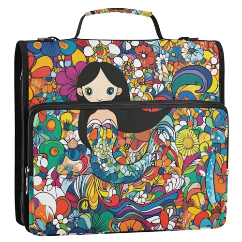 Aesthetic Mermaid 3 Ringe Reißverschluss Ordner mit Griff inklusive Reißverschlusstasche Dokument Organizer Tasche für Schule Aesthetic Mermaid 3 Ringe Reißverschluss Ordner mit Griff inklusive Reißverschlusstasche Dokument Organizer Tasche für Schule von GuoChe