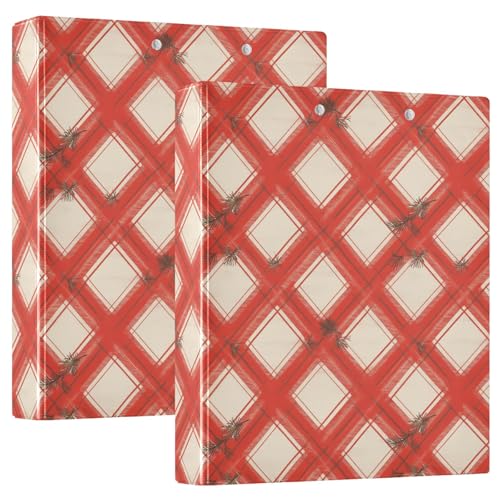 Aktenordner mit Taschen, 3,8 cm, Rot, Creme, Büffelkaro, Schottland, Frohe Weihnachten, 200 Blatt Aktenordner mit Taschen, 3,8 cm, Rot, Creme, Büffelkaro, Schottland, Frohe Weihnachten, 200 Blatt von GuoChe