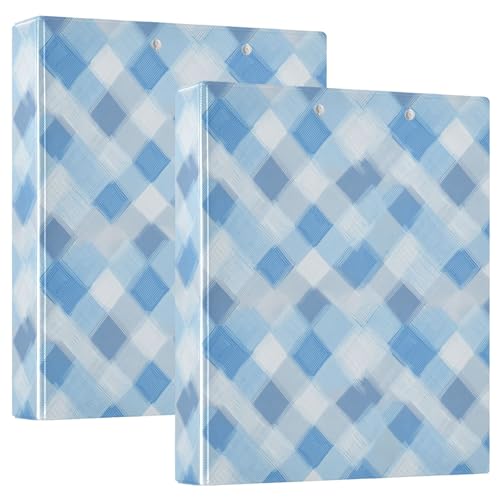 Argyle-Karo-Datenordner mit Klemmbrett, 3,8 cm, sortiert, für 200 Blatt, Hellhimmelblau, 1 Packung von GuoChe