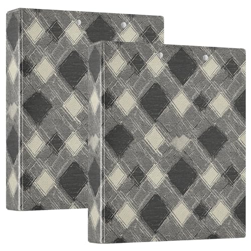 Argyle-Karo-Notizbuchordner mit Klemmbrett, 3,8 cm (1,5 Zoll), Büroordner, Arztbedarf, Hardcover von GuoChe