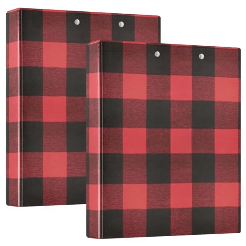Argyle-Klemmbrettbinder mit Innentaschen, 3,8 cm, ästhetisches Ordner, Schreibwaren, für Briefgröße (27,9 x 21,6 cm), Rot, 1 Stück von GuoChe