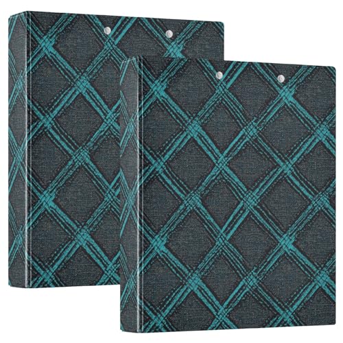 Argyle-Klemmbrettbinder mit Taschen, kariert, dunkeltürkis, 1 Packung, 3,8 cm, sortierte Ordner, Krankenschwesterbedarf für Briefgröße (27,9 x 21,6 cm) von GuoChe