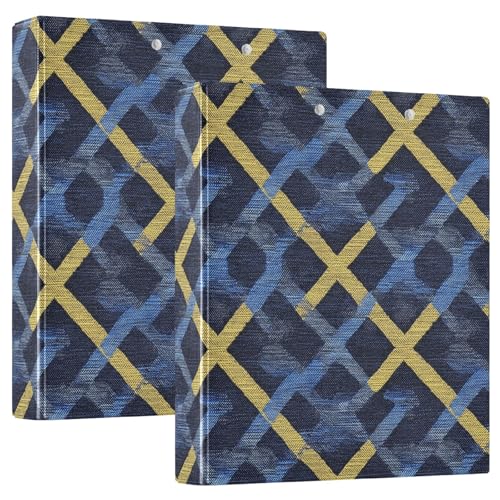 Argyle Plaid Corowerblue Robuste Ordner mit Klemmbrett, 1 Packung, 3,8 cm, Büroordner, Arztbedarf, für Briefgröße (27,9 x 21,6 cm) von GuoChe