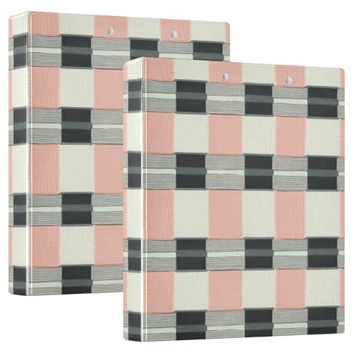 Argyle Plaid Lightcoral Schwerlast-Ordner mit Taschen, 1 Packung, 3,8 cm, ästhetischer Ordner, Büro, Dokumenten-Organizer, 200 Blatt Argyle Plaid Lightcoral Schwerlast-Ordner mit Taschen, 1 Packung, 3,8 cm, ästhetischer Ordner, Büro, Dokumenten-Organizer, 200 Blatt von GuoChe