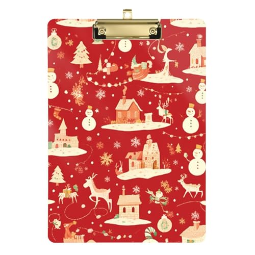 Armee-Klemmbrett aus Kunststoff für personalisierte Klemmbretter für Lehrer, Größe 22,9 x 30,5 cm, roter Weihnachtsschneemann Armee-Klemmbrett aus Kunststoff für personalisierte Klemmbretter für Lehrer, Größe 22,9 x 30,5 cm, roter Weihnachtsschneemann von GuoChe
