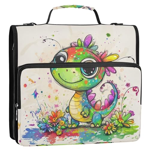 Beauty Dragon Ordner mit 3 Ringen, 3,8 cm, stabiler Reißverschluss, mit Griff und abnehmbarem Schultergurt, wasserdicht, Dokumentenmappe, Organizer für Mittelschüler Beauty Dragon Ordner mit 3 Ringen, 3,8 cm, stabiler Reißverschluss, mit Griff und abnehmbarem Schultergurt, wasserdicht, Dokumentenmappe, Organizer für Mittelschüler von GuoChe