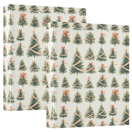 Buffalo Plaid Weihnachtsbäume Klemmbrett Ordner mit Klemmbrett 1 Packung 3,8 cm Büroordner Büro Papierkram 200 Blatt von GuoChe