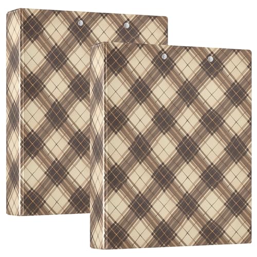 Camel Plaid D-Ringbuch mit Taschen, 1 Packung, 3,8 cm, Büroordner, Zuhause, Reisen, Karten, Aufbewahrungsbehälter, 200 Blatt Camel Plaid D-Ringbuch mit Taschen, 1 Packung, 3,8 cm, Büroordner, Zuhause, Reisen, Karten, Aufbewahrungsbehälter, 200 Blatt von GuoChe