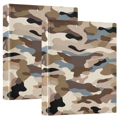 Camouflage-Retro-Ordner mit Klemmbrett, 1 Packung, 3,8 cm, Büroordner, Schreibwaren, für 200 Blatt von GuoChe