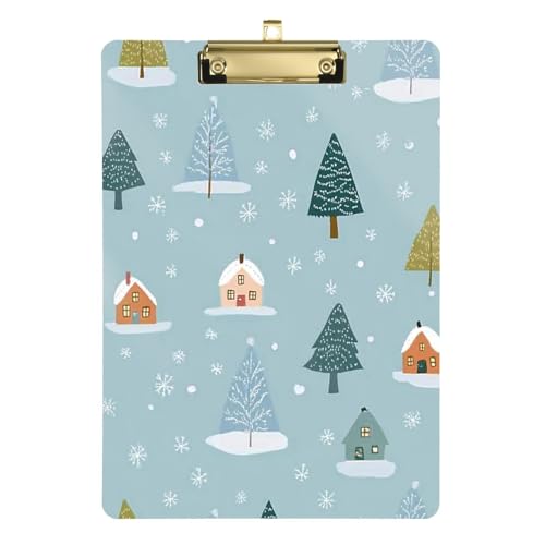 Christmas Scenic Contractor Klemmbrett aus Kunststoff für Klemmbrett, Lehrer, Größe 22,9 x 30,5 cm von GuoChe