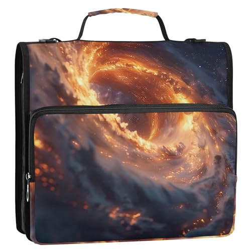 Cosmic Black Hole Art 3 Ringe 3,8 cm Schule Reißverschluss Ordner mit Gurt Laege Kapazität Schulordner Organizer für Schule/Büro Cosmic Black Hole Art 3 Ringe 3,8 cm Schule Reißverschluss Ordner mit Gurt Laege Kapazität Schulordner Organizer für Schule/Büro von GuoChe