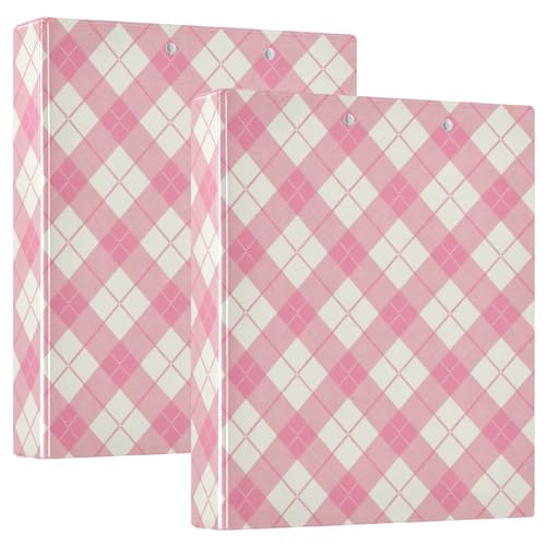 D-Ringbuch mit Tascheneinband, Gingham-Karo, 1 Stück, 3,8 cm, ästhetischer Ordner, Büropapiere für Briefgröße (27,9 x 21,6 cm) von GuoChe