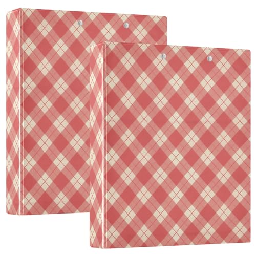 D-Ringordner mit Klemmbrett, 3,8 cm, ästhetischer Ordner, Büro-Organizer für Briefgröße (27,9 x 21,6 cm), kariert, Rot, 1 Stück von GuoChe