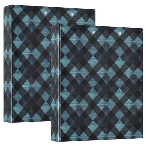 Darkcyan Buffalo Plaid Schottenkaro-Klemmbrett mit Klemmbrett, 1 Packung, 3,8 cm, sortierte Ordner, Büro, Busin für Briefgröße (27,9 x 21,6 cm) von GuoChe