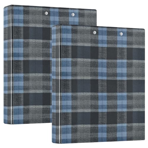Darkslateblue Buffalo Plaid Schottenkaro-Klemmbrett mit Klemmbrett, 1 Packung, 3,8 cm, sortierte Ordner, Büro, Busin, 200 Blatt von GuoChe