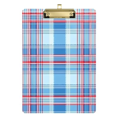 Day Designer-Klemmbrett, wasserdicht, für Hausaufgaben, pädiatrisch, Größe 22,9 x 30,5 cm, Rot / Blau kariert Day Designer-Klemmbrett, wasserdicht, für Hausaufgaben, pädiatrisch, Größe 22,9 x 30,5 cm, Rot / Blau kariert von GuoChe