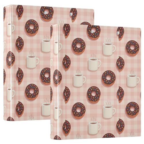 Dots & Diner Coffee Plaid Klemmbrett Ordner mit Klemmbrett, 1 Packung, 3,8 cm, Büroordner, Schreibwaren, Accories, hält 200 Blatt von GuoChe