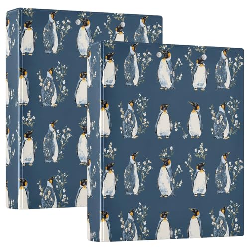 Drei-Ring-Ordner 1 und 1/2 Zoll mit Klemmbrett, 1/2 Packungen, Ordner für Studenten, Hardcover, schickes Pinguin-Blau Drei-Ring-Ordner 1 und 1/2 Zoll mit Klemmbrett, 1/2 Packungen, Ordner für Studenten, Hardcover, schickes Pinguin-Blau von GuoChe