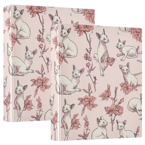 Drei-Ringbuch, 3,8 cm, mit Taschen, 1/2er-Pack, Schulhefter Hardcover, Beauty Cats Blush Drei-Ringbuch, 3,8 cm, mit Taschen, 1/2er-Pack, Schulhefter Hardcover, Beauty Cats Blush von GuoChe