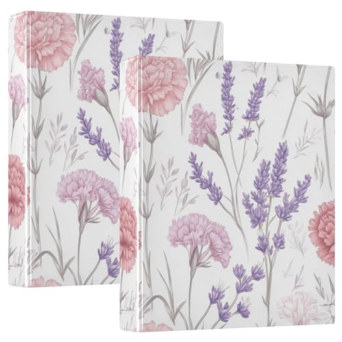 Drei-Ringbuch 1 und 1/2 Zoll mit Taschen 1/2 Packung Ordner Schulbedarf Binder 200 Blatt Blumen Nelke Callistephus Lavendel Weiß Drei-Ringbuch 1 und 1/2 Zoll mit Taschen 1/2 Packung Ordner Schulbedarf Binder 200 Blatt Blumen Nelke Callistephus Lavendel Weiß von GuoChe