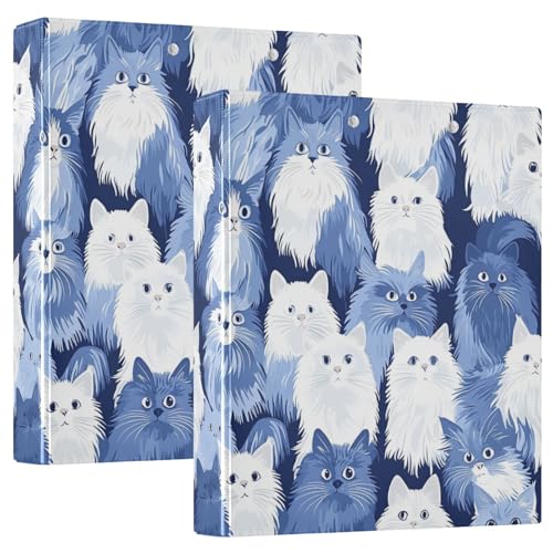 Drei-Ringbuch 3,8 cm mit Klemmbrett 1/2 Stück Schulhefter Hardcover Lustige Katzen Weiß Blau Drei-Ringbuch 3,8 cm mit Klemmbrett 1/2 Stück Schulhefter Hardcover Lustige Katzen Weiß Blau von GuoChe