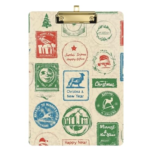 Farbenfroher Weihnachtsstempel, nahtloses Glas-Klemmbrett, Standard-Loch, für Schüler, Mädchen, Kinder, Lehrer Farbenfroher Weihnachtsstempel, nahtloses Glas-Klemmbrett, Standard-Loch, für Schüler, Mädchen, Kinder, Lehrer von GuoChe
