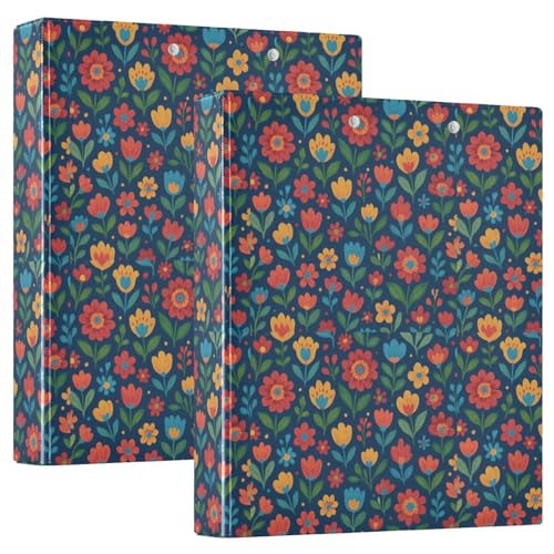 Folk Art D-Ringordner mit Klemmbrett, Blumenmuster, 1 Packung, 3,8 cm, Büroordner, Büropapier, hält 200 Blatt Folk Art D-Ringordner mit Klemmbrett, Blumenmuster, 1 Packung, 3,8 cm, Büroordner, Büropapier, hält 200 Blatt von GuoChe