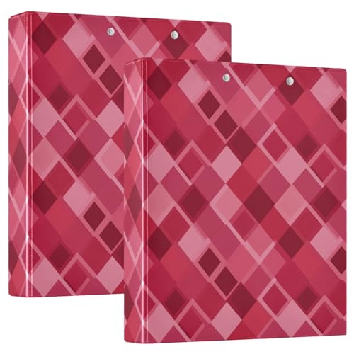 Funny Plaid Check Dunkelrot 1 Klemmbrett Ordner mit Klemmbrett, 1 Packung, 3,8 cm, sortierte Ordner, Büro, Busin, 200 Blatt von GuoChe
