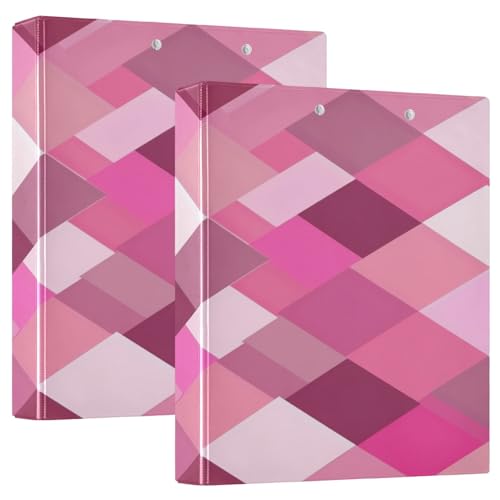 Funny Plaid Check Peach Klemmbrett Ordner mit Klemmbrett, 1 Packung, 3,8 cm, ästhetischer Ordner, Dokumentenaufbewahrung, 200 Blatt von GuoChe