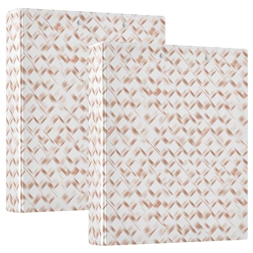 Funny Plaid Karo Weiß Rose Gold 1 Klemmbrett Ordner mit Taschen 1 Packung 3,8 cm Büroordner Schreibwaren Akkories für Briefgröße (27,9 x 21,6 cm) von GuoChe