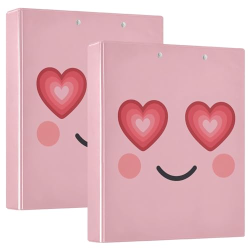 Heart Eyes Love Look D-Ringordner mit Innentaschen, 1 Packung, 3,8 cm, Büroordner, Schreibwaren, Zubehör, Hardcover Heart Eyes Love Look D-Ringordner mit Innentaschen, 1 Packung, 3,8 cm, Büroordner, Schreibwaren, Zubehör, Hardcover von GuoChe