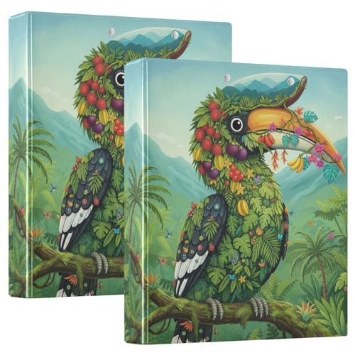 Hornbill Klemmbrett mit tropischem Baldachin, Collage, mit Tascheneinband, 1 Packung, 3,8 cm, sortierte Ordner, Bürobedarf, Hardcover von GuoChe