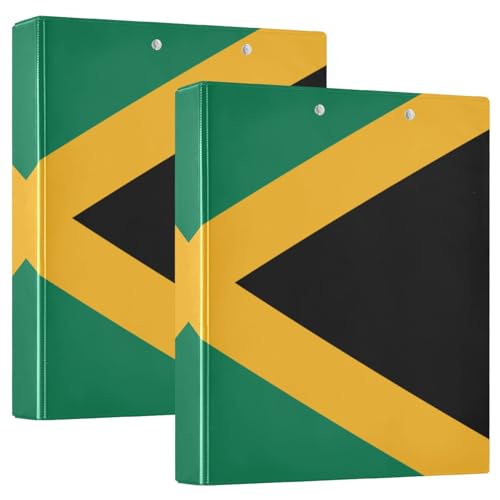 Jamaika-Flaggen-Aufbewahrungsordner mit Klemmbrett, 1 Packung, 3,8 cm, Büroordner, Arztbedarf, 200 Blatt von GuoChe