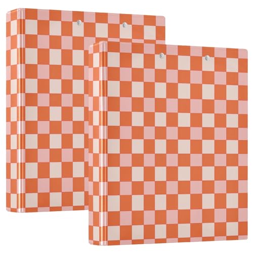 Karierte Datenordner mit Tascheneinband, 3,8 cm, ästhetischer Ordner, Büro, Busin, für Briefgröße (27,9 x 21,6 cm), 1 Stück von GuoChe