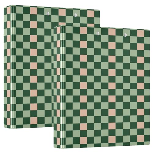 Kariertes kariertes D-Ringbuch mit Innentaschen, 1 Packung, 3,8 cm, ästhetischer Ordner, Büro, Dokumenten-Organizer, hält 200 Blatt Kariertes kariertes D-Ringbuch mit Innentaschen, 1 Packung, 3,8 cm, ästhetischer Ordner, Büro, Dokumenten-Organizer, hält 200 Blatt von GuoChe