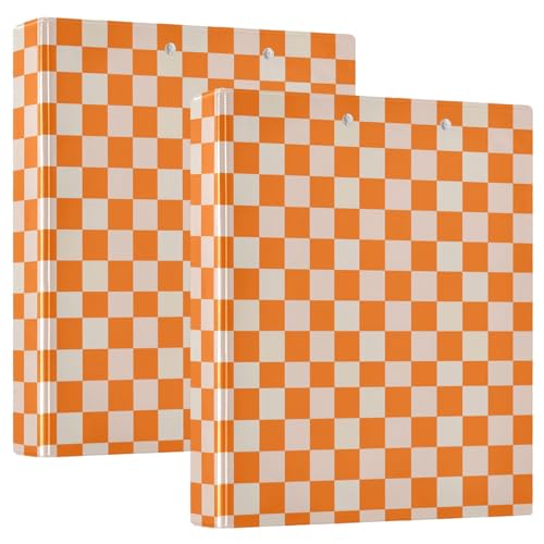 Kariertes kariertes D-Ringbuch mit Tascheneinband, 1 Packung, 3,8 cm, sortiert, Bürobedarf, hält 200 Blatt von GuoChe