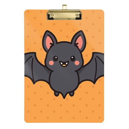 Klemmbrett, Ordner, Organizer, Hartfaserplatte für das erste Jahr, Lehrer, Größe 22,9 x 30,5 cm, niedlicher Fledermaus von GuoChe