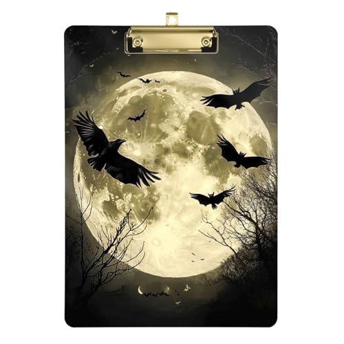 Klemmbrett Mini Kunststoff Kunststoff für Lehrer Krankenpflege Größe 22,9 x 30,5 cm Fledermäuse fliegen bei Mond Halloween Nacht Klemmbrett Mini Kunststoff Kunststoff für Lehrer Krankenpflege Größe 22,9 x 30,5 cm Fledermäuse fliegen bei Mond Halloween Nacht von GuoChe