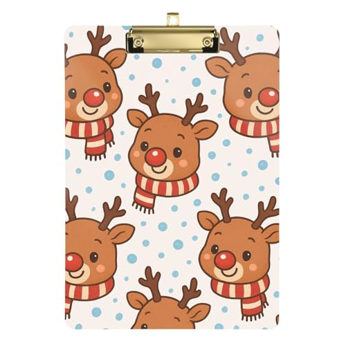 Klemmbrett-Set, wasserdicht, für personalisierte Klemmbretter für Lehrer, Größe 22,9 x 30,5 cm, Rentier, nahtlos Klemmbrett-Set, wasserdicht, für personalisierte Klemmbretter für Lehrer, Größe 22,9 x 30,5 cm, Rentier, nahtlos von GuoChe